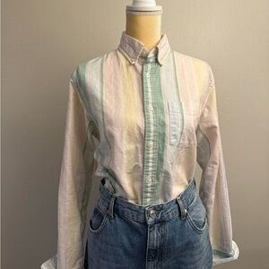 GAP Women’s Vintage Multicolor Striped Button Down, Size Small